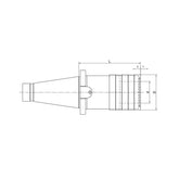 Quick Change Tapping Chuck with Length Compensation NT30-TC312-55~117(OTT) - Makotools Industrial Supply Tools for Metal Cutting